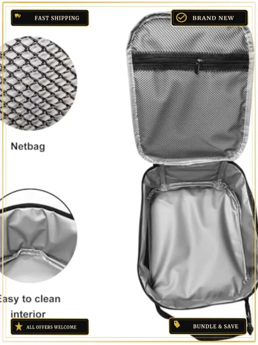 French Bulldog Backpack Set with Lunch Bag & Pencil Case, 17in 900D Nylon, Kids